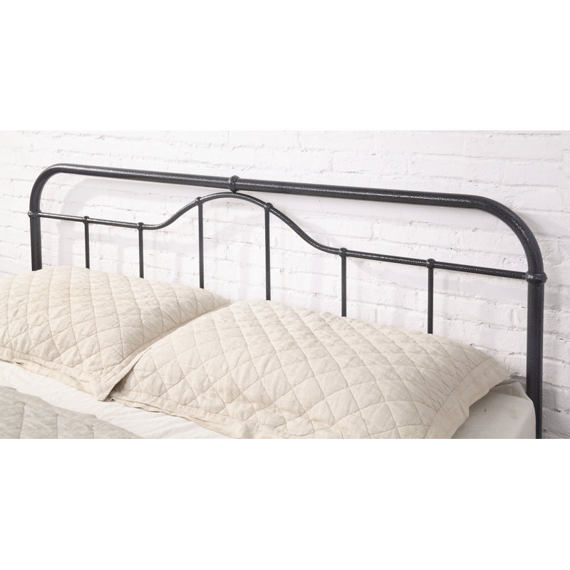 Mcgowan Metal Bed, Kingsize (5'), Black/Antique Silver