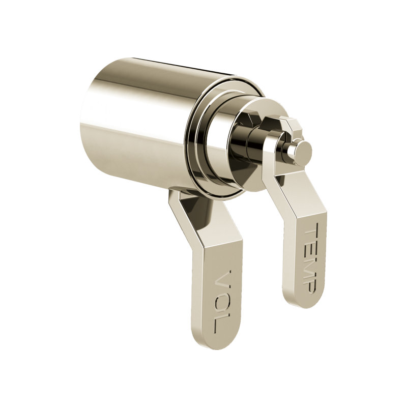 Litze® Lavatory/Bidet Diverter Trim, Industrial Lever, Polished Nickel
