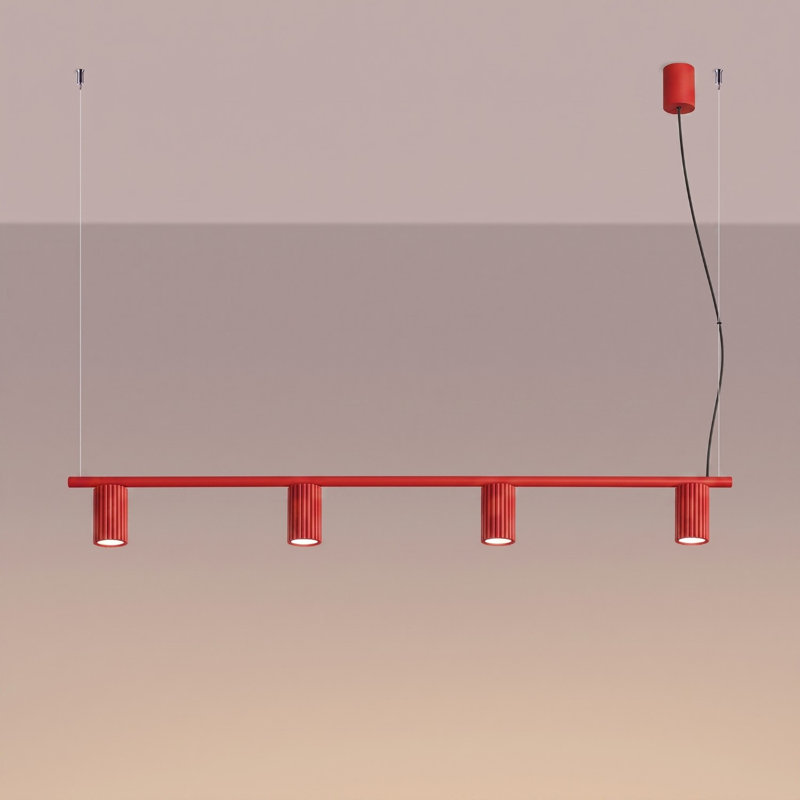 Chandelier Bonina 4 white, Red