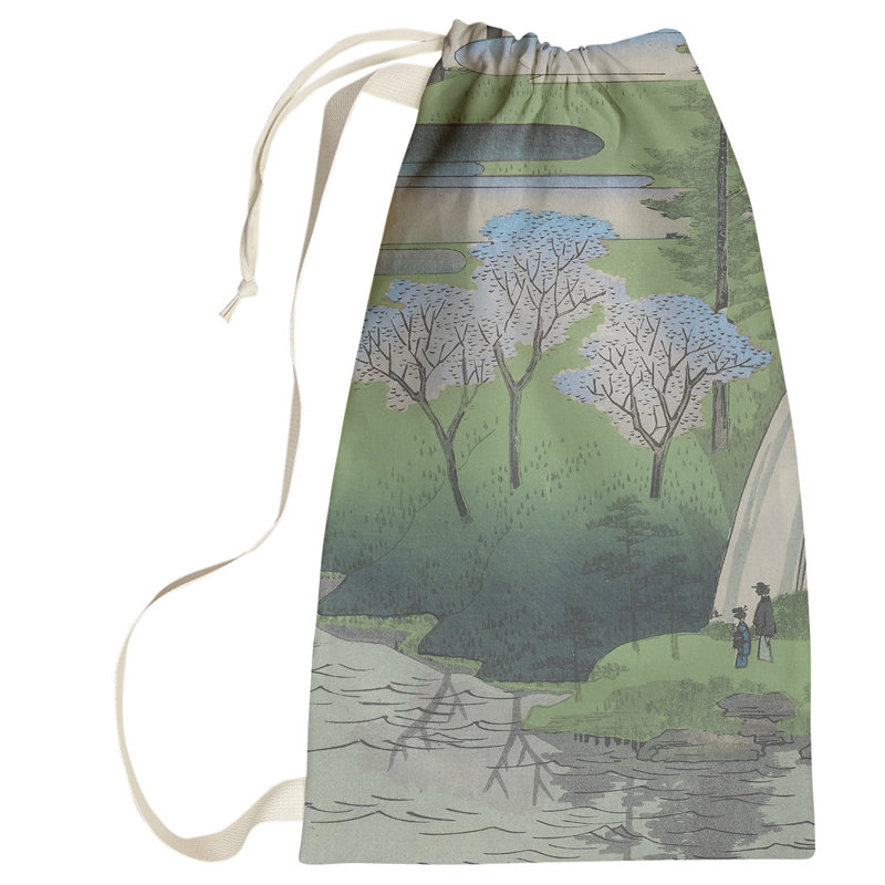 Sac à linge Macintyre Chiyogaike Pond, Grand (H 76,5 po x l 29,5 po x P 1,5 po), Bleu
