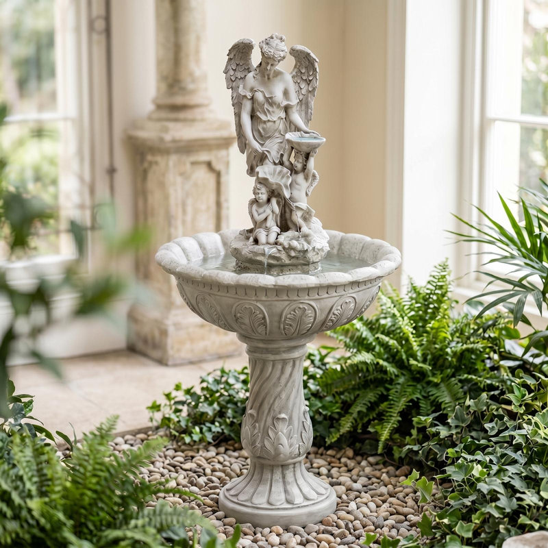 Heavenly Handcrafted Outdoor Sculptural Fountain