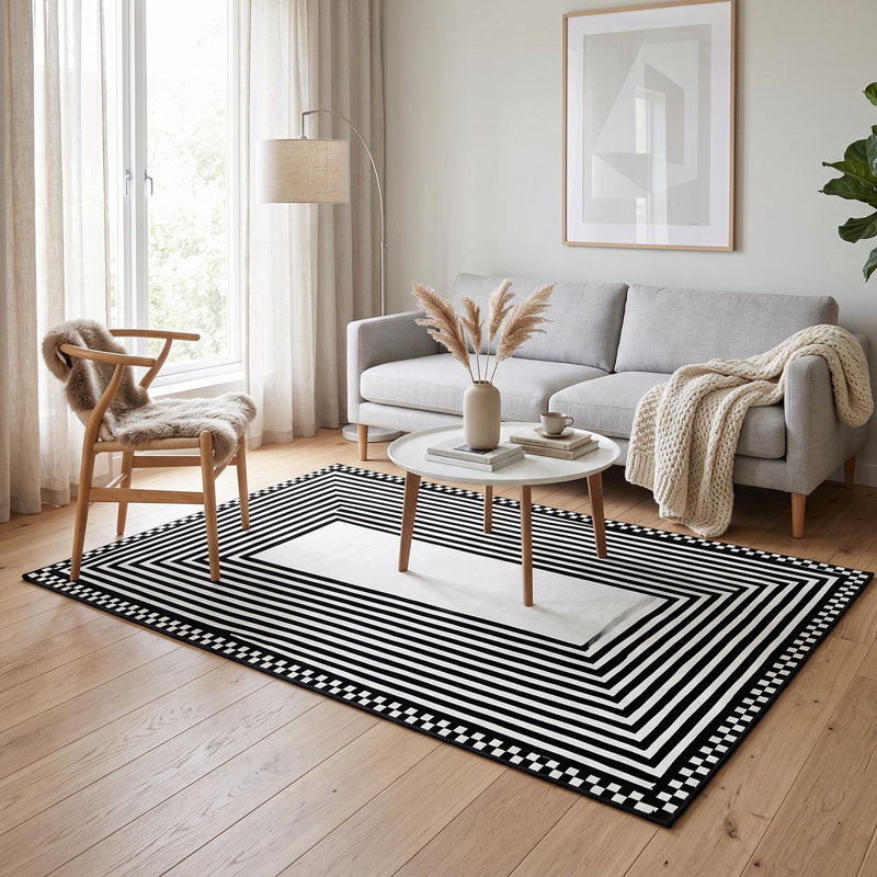 Tapis de couloir géométrique