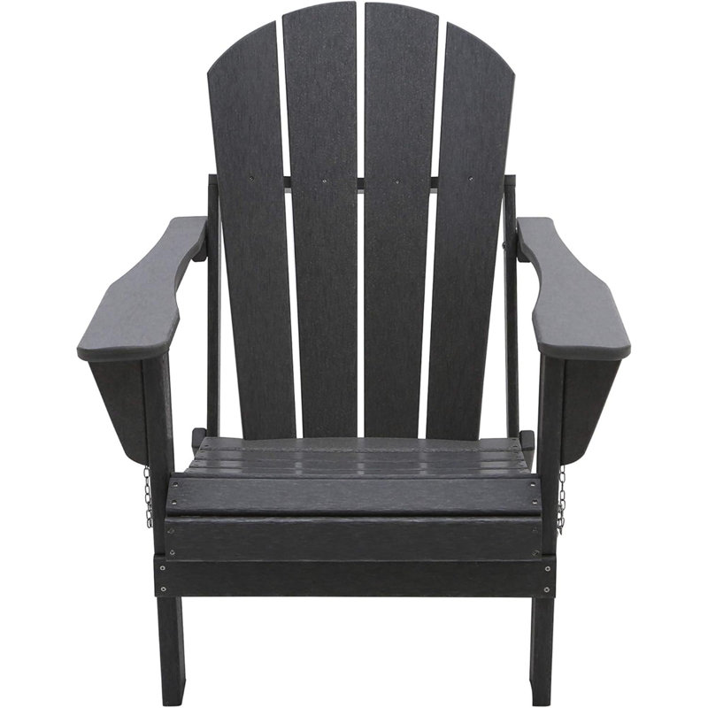 Outdoor Adirondack Chair, Plastic Fire Pit Chair, Weather Resistant Folding Patio Lawn Chair For Outside Deck Garden Backyard Balcony