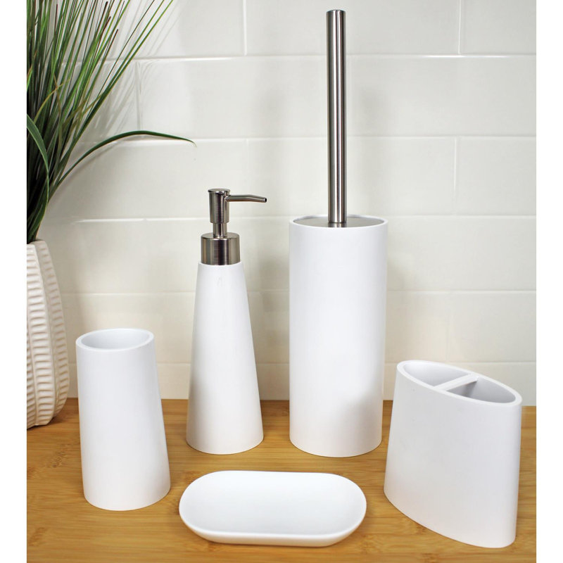 Alto Bathroom Accessory Set, White 
