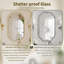 Miroir de salle de bain, miroir mural de coin festonné moderne, cadre en fer antirouille 24 x 36 et miroir rectangulaire en verre Boho pour meuble-lavabo, chambre à coucher, évier, entrée-870349933