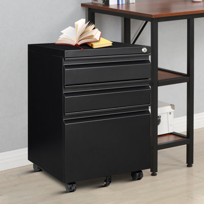 Cohligan 15.33'' Wide 3 -Drawer Mobile Steel File Cabinet -  Latitude RunÂ®, 1151D338734E4D9CA8114D9F5F17A5D4