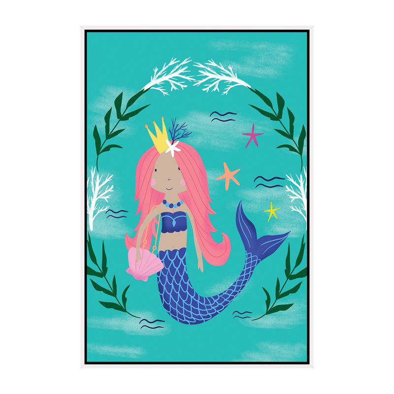 Magical Mermaids par Louise Allen - impression d'art graphique, Pas de tapis, H 60 po x l 40po x P 1,5 po