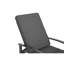 Chaise longue en fonte d'aluminium grise réglable et roulante avec tissage croisé pour une installation moderne de style simple