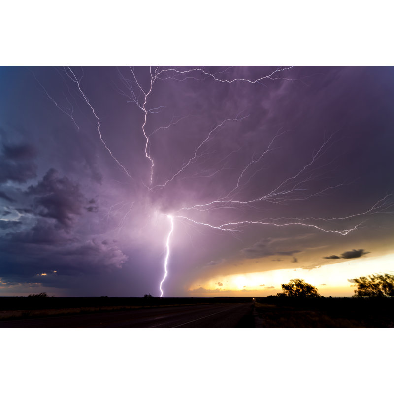 Lightning Storm - Wrapped Canvas Print, 30cm H x 46cm W