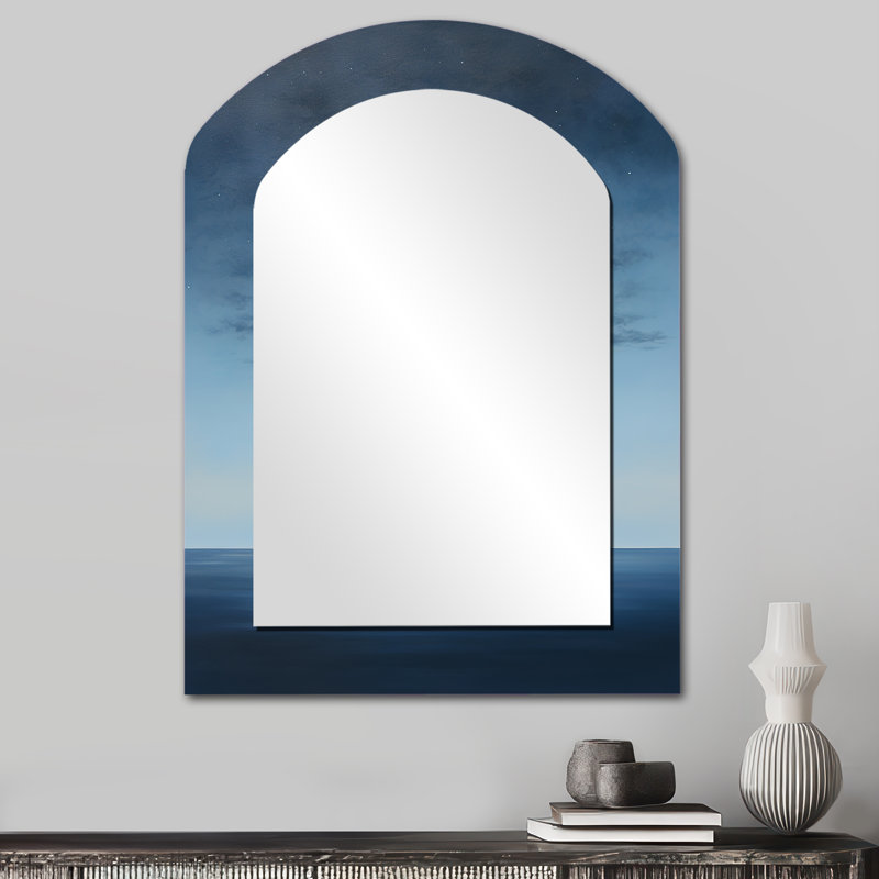 Miroir mural arqué Magical Forest Moons Melody I, 34 po x 25 po