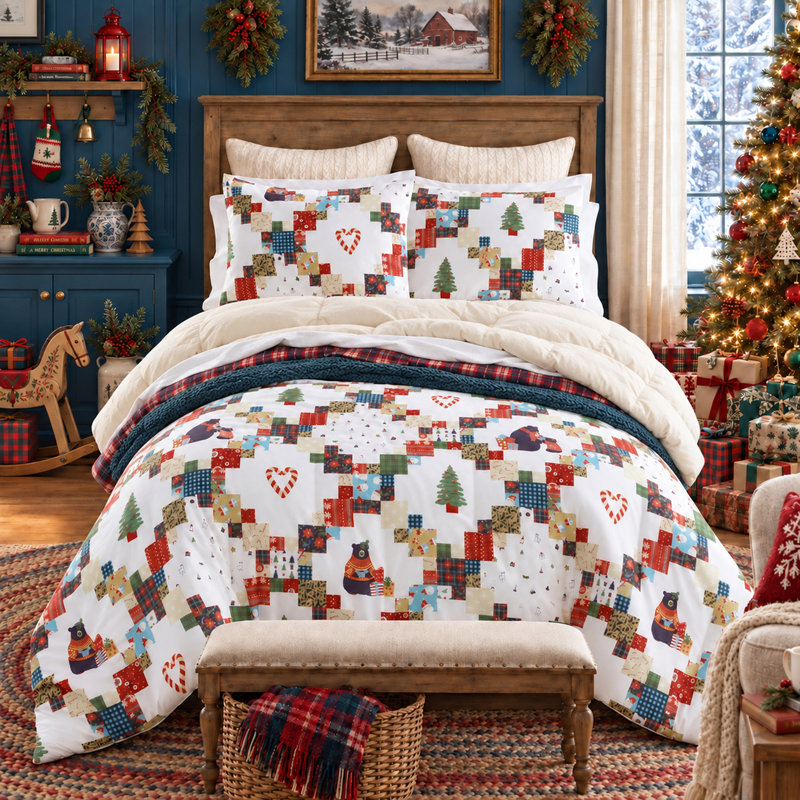 Ensemble d'édredon festif 3 pièces Your Your Lifestyle par Donna Sharp Holiday Love