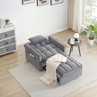 Canapé-fauteuil convertible 3 en 1, inclinable, inclinable simple, convient aux petits espaces avec réglable