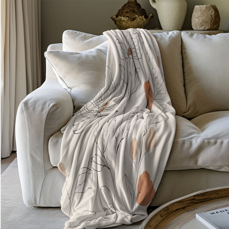 Soft Soft Boho Blooms - 1 pièce Sherpa Premium, Grand lit