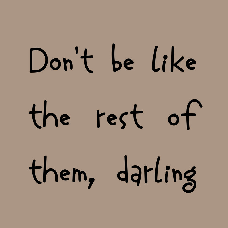«Do Not Be Like Them», reproduction sur toile tendue, H 40 po x l 40 po x P 1,5 po