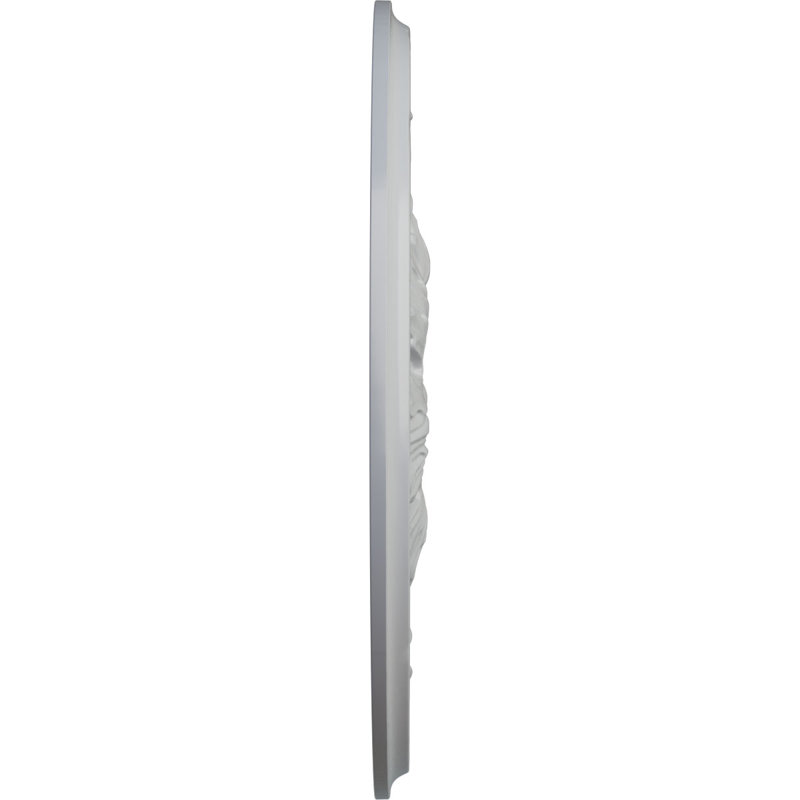 Médaillon de plafond en acanthe Endurathane Legacy, DE 12 3/4 po x P 7/8 po (convient aux auvents jusqu'à 3 1/2 po), fini givré peint à la main
