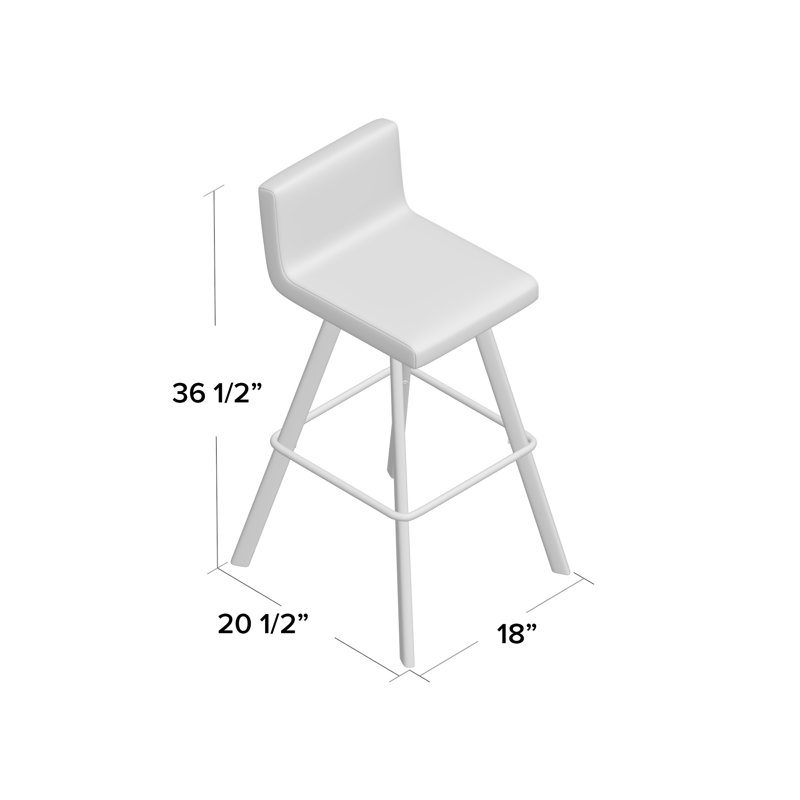 Gladwell Upholstered Counter Stool with Metal Frame, Bar/Walnut