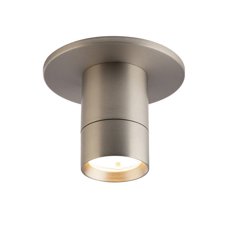 Mini-luminaire encastré cylindrique à DEL Twist-N-Lite, Nickel brossé