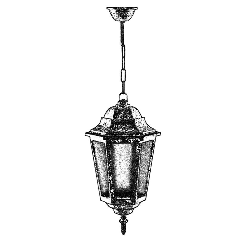 Lustre d'extérieur élégant, structure en ABS brun, 23,6 po de diamètre x 23,6 po de hauteur | Douille E27, 40 W maximum, étanche IP65 | Parfait pour le décor industriel américain nostalgique et traditionnel, solution d'éclairage durable et élégante