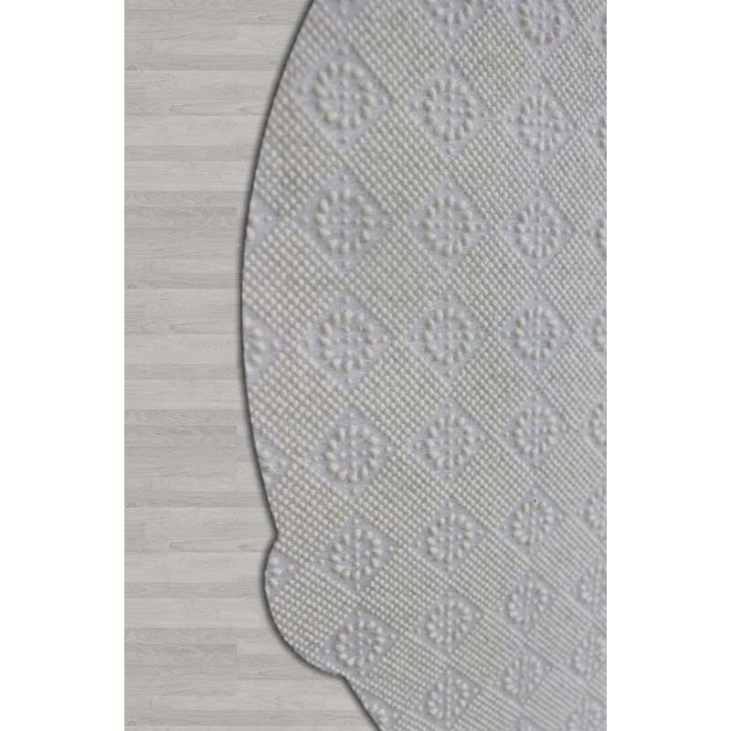 Luxurious Hall Carpet Round (55.1 in Diameter), 100% Polyester, 1.0 in Pile Height | 650 g/m², Antibacterial, Non-Slip Underside | Machine Washable, 3D Digital Print, Perfect for Entryways & Living Spaces