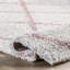 Tapis géométrique à poil long géométrique pour salon, chambre à coucher, chambre de bébé, rose / ivoire-1678183034