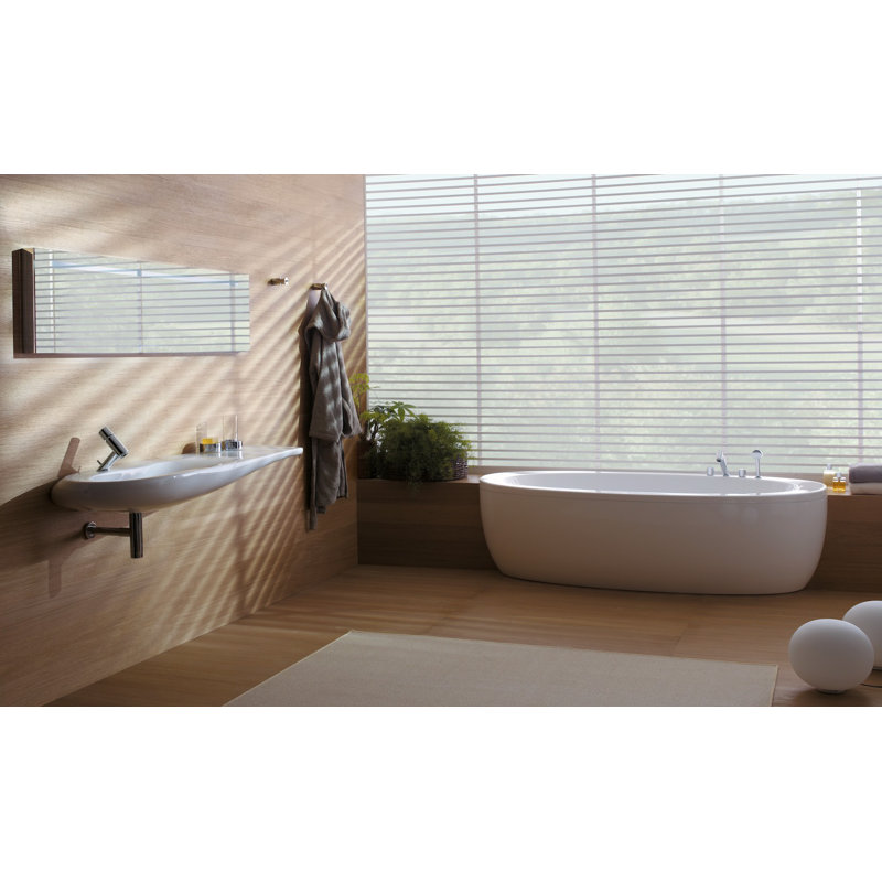 Ilbagnoalessi One Bathroom Sink, Single, 6.5" H x 19.69" W x 47.25" L, Right