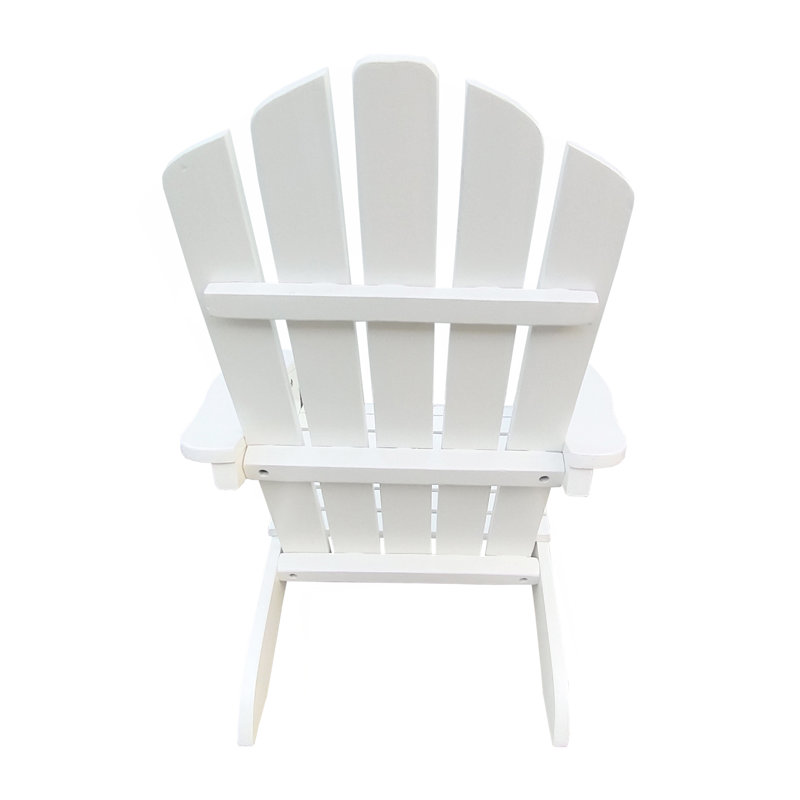 Chaise Adirondack pour enfants en bois pour l'extérieur ou l'intérieur, blanc, White
