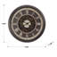 Dilara Round Gear Mechanism Wall Clock in Brown, Transitional Style