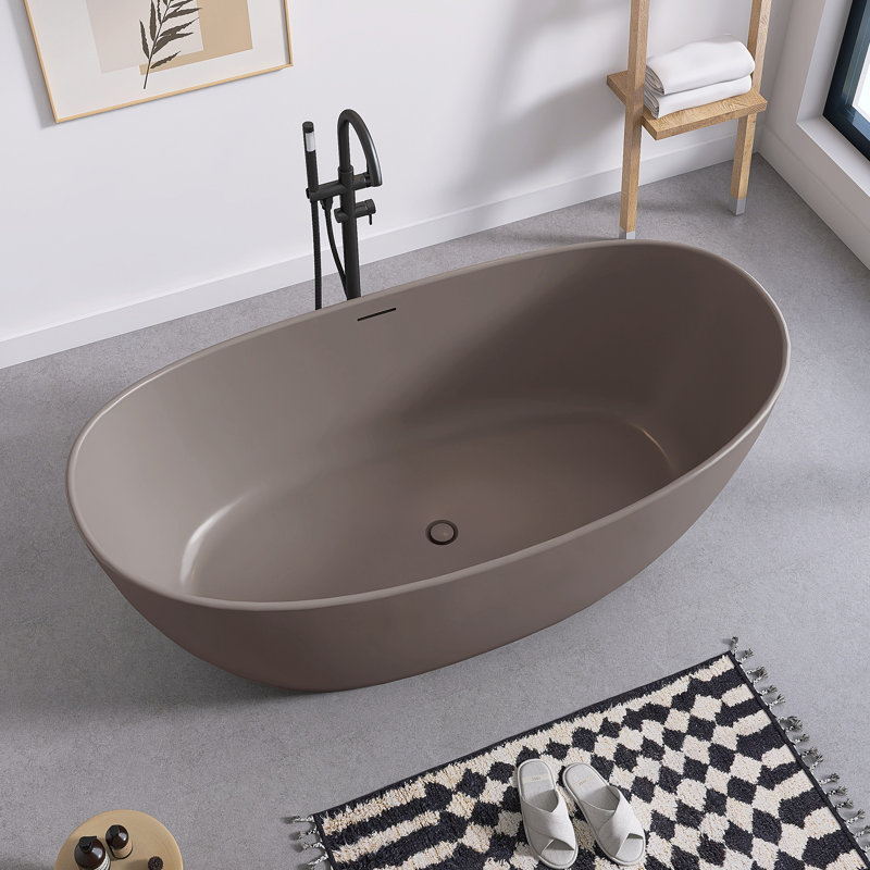 Baignoire autoportante 65 po. X 33 po. 65 po., Moka