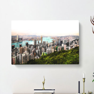 Hong Kong Skyline - Wrapped Canvas Print