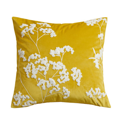 Baby's Breath Yellow Lumbar Pillow