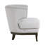 Chaise d'appoint - Tissu bouclé gris de style contemporain avec revêtement en tissu clouté et contreplaqué