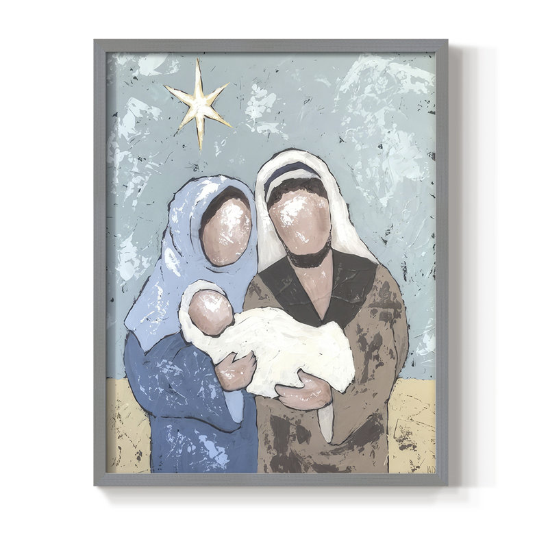 «A Silent Night I», reproduction encadrée - bois massif, H 30 po x l 24 po, Gris