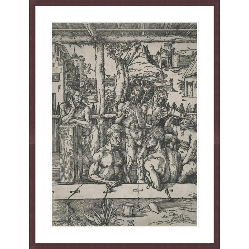 «Das Mannerbad» par Albrecht Dürer, H 41,5 po x l 31,72 po