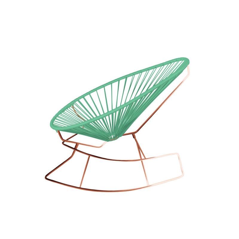 Chaise berçante intérieure / extérieure Acapulco, Menthe / cuivre