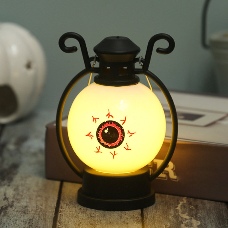 Lanterne d'Halloween fantôme avec lumière DEL, C