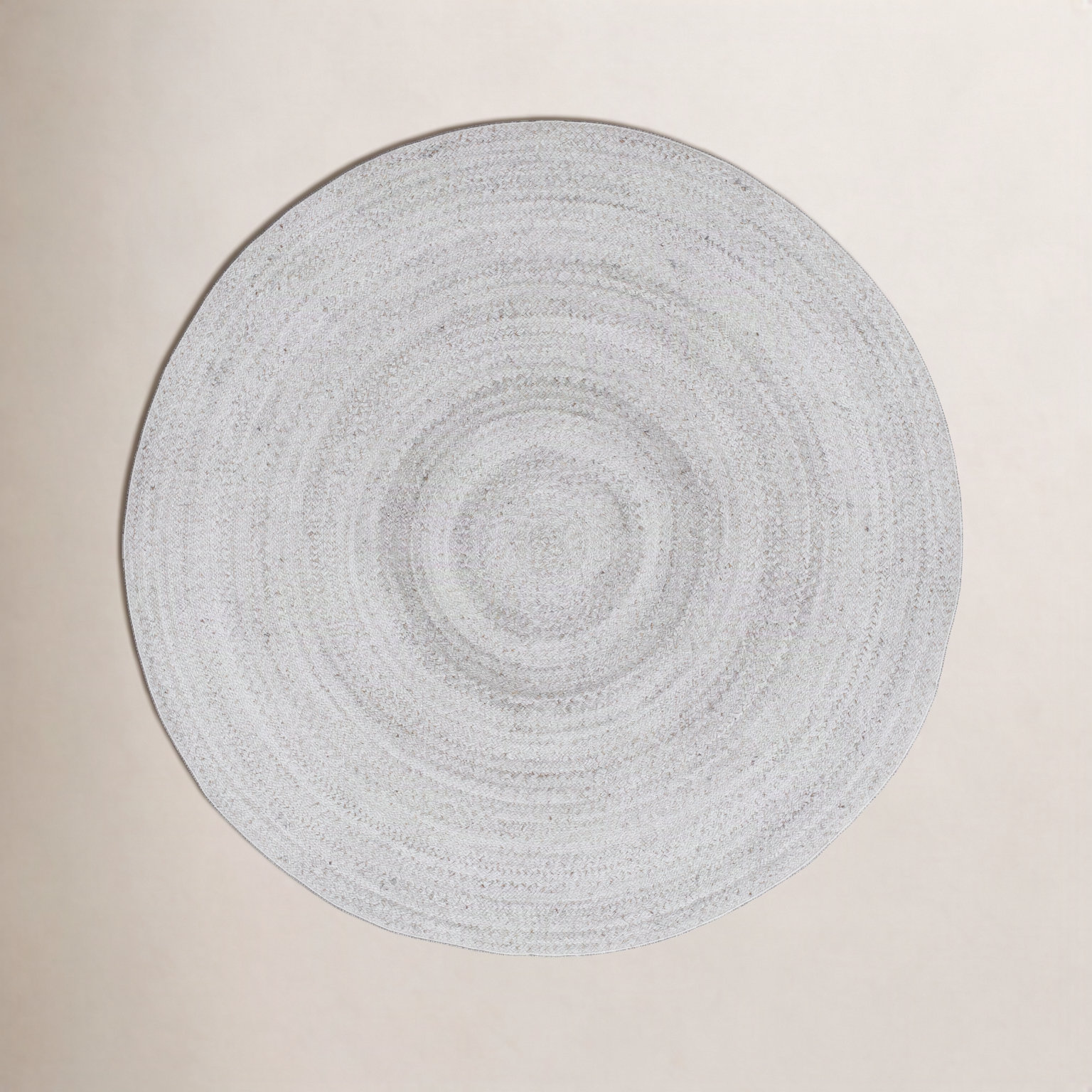 Hinton Cream Hand-Woven Outdoor Rug, Round 8'
