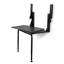 Siège de douche mural pliant Silhouette Comfort Plus, siège noir avec cadre noir