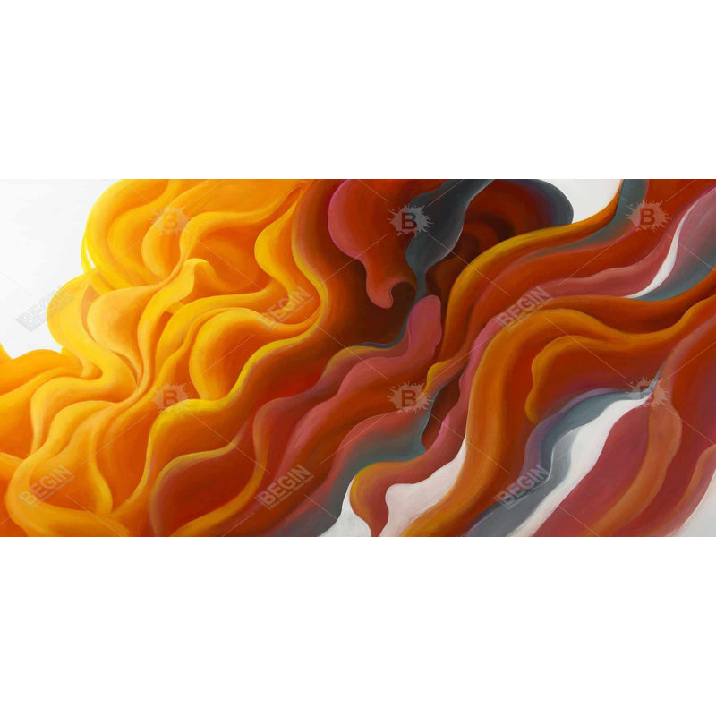 Fumée colorée - Toile de salon abstraite pour la décoration intérieure