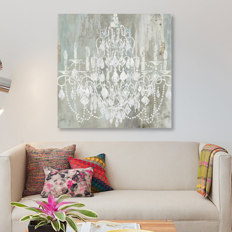 «Chandelier», reproduction sur toile, H 18 po x l 18 po x P 1,5 po, Pas de tapis, Toile tendue
