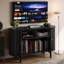 Meuble télé et support pour platine vinyle de 43 pouces de large avec prises électriques-726876420