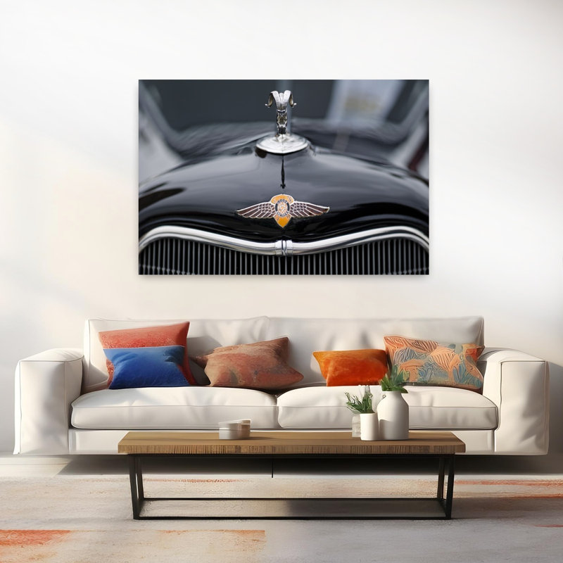 Close-up Of A Hood Ornament Of Dodge's Car Culver City Los Angeles County California USA by Scott M. Tansey - Wrapped Canvas Print