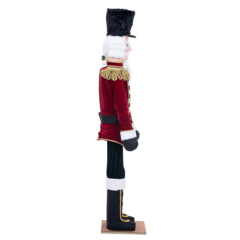  6'8" Red Velvet Standing Nutcracker Doll.