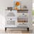 Shoe Storage Cabinet with 4 Flip Drawer, Shoes Organizer with Hollow Out Panel-2008339138