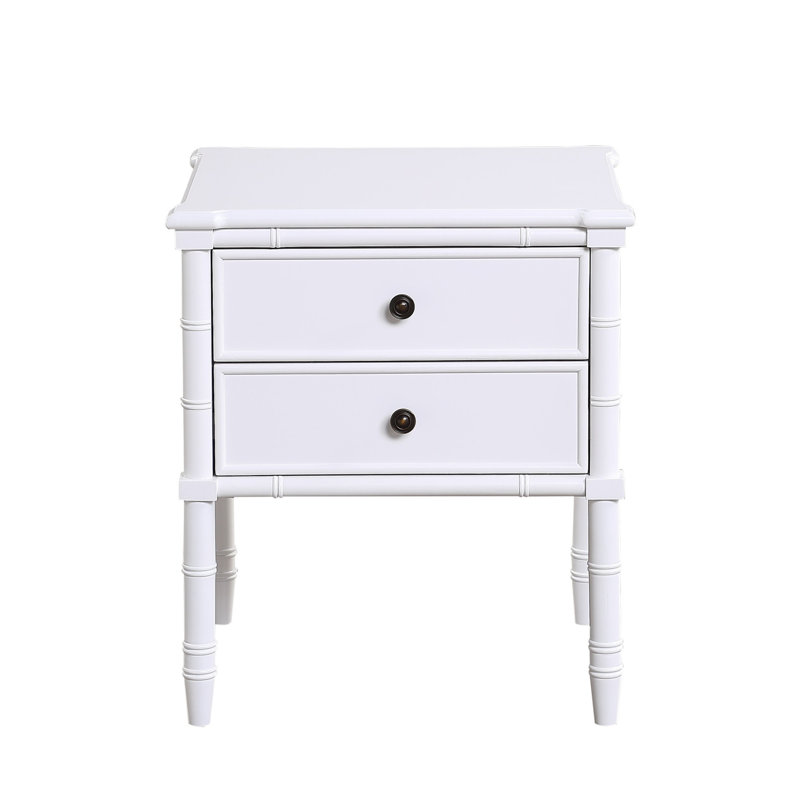 2 Drawer Nightstand, White