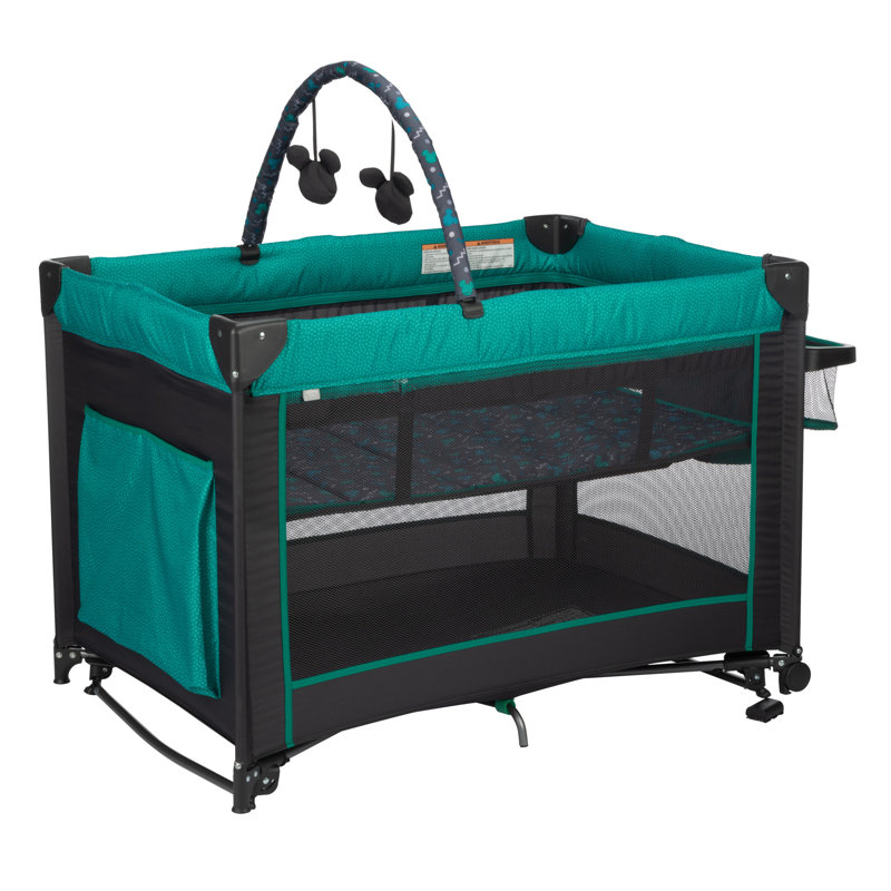 Classic Mickey Mouse 2-in-1 Play Yard with Rocking Bassinet