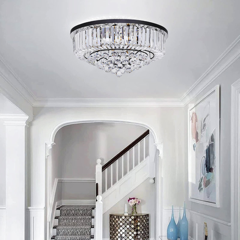 Kallenbach 8 light Modern Round Flush Mount K9 Crystal Chandelier Lighting Lamps