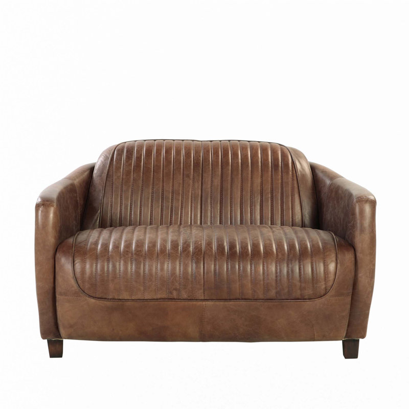 Causeuse en cuir fleur
