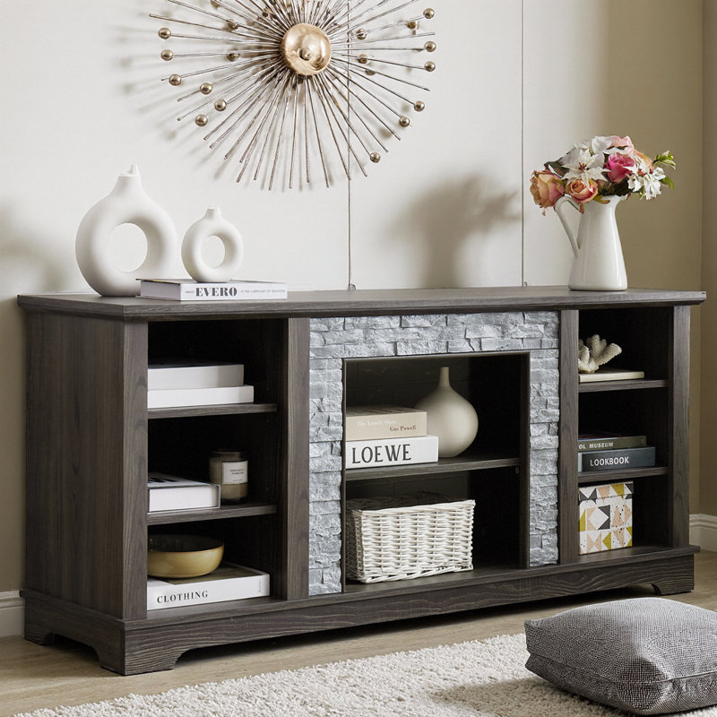 Meuble télé avec meuble télé Mantel Stone, Gris