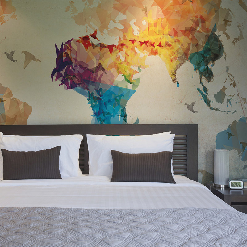 Paper Birds 154cm x 200cm Wallpaper, 309cm L x 400cm W