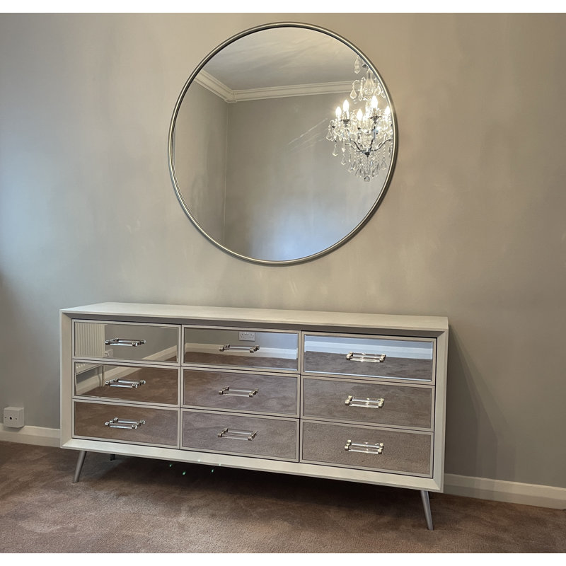 Carruth 149cm Sideboard, White/Silver
